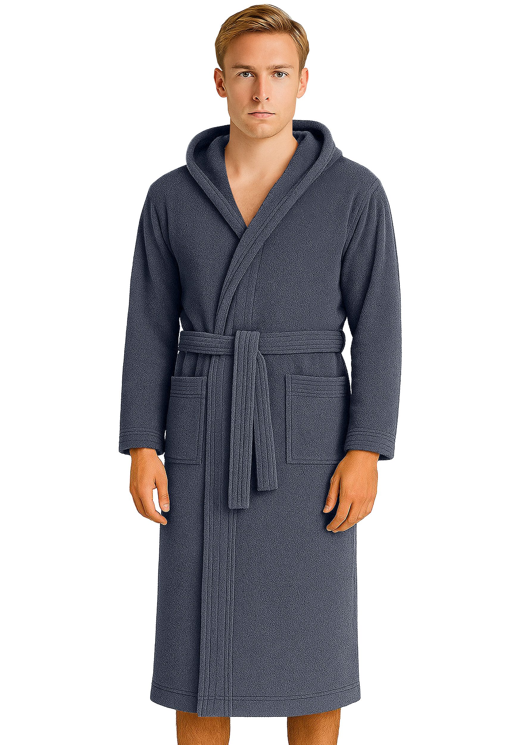 BARBONS Herrenbademantel Barbons Bademantel Herren, Morgenmantel Baumwolle günstig online kaufen