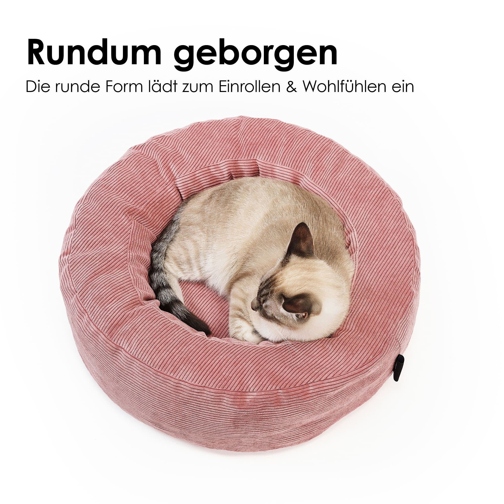 LucyBalu Tierbett NEST Katzenbett waschbar, Katzen Schlafplatz, Katzenkissen