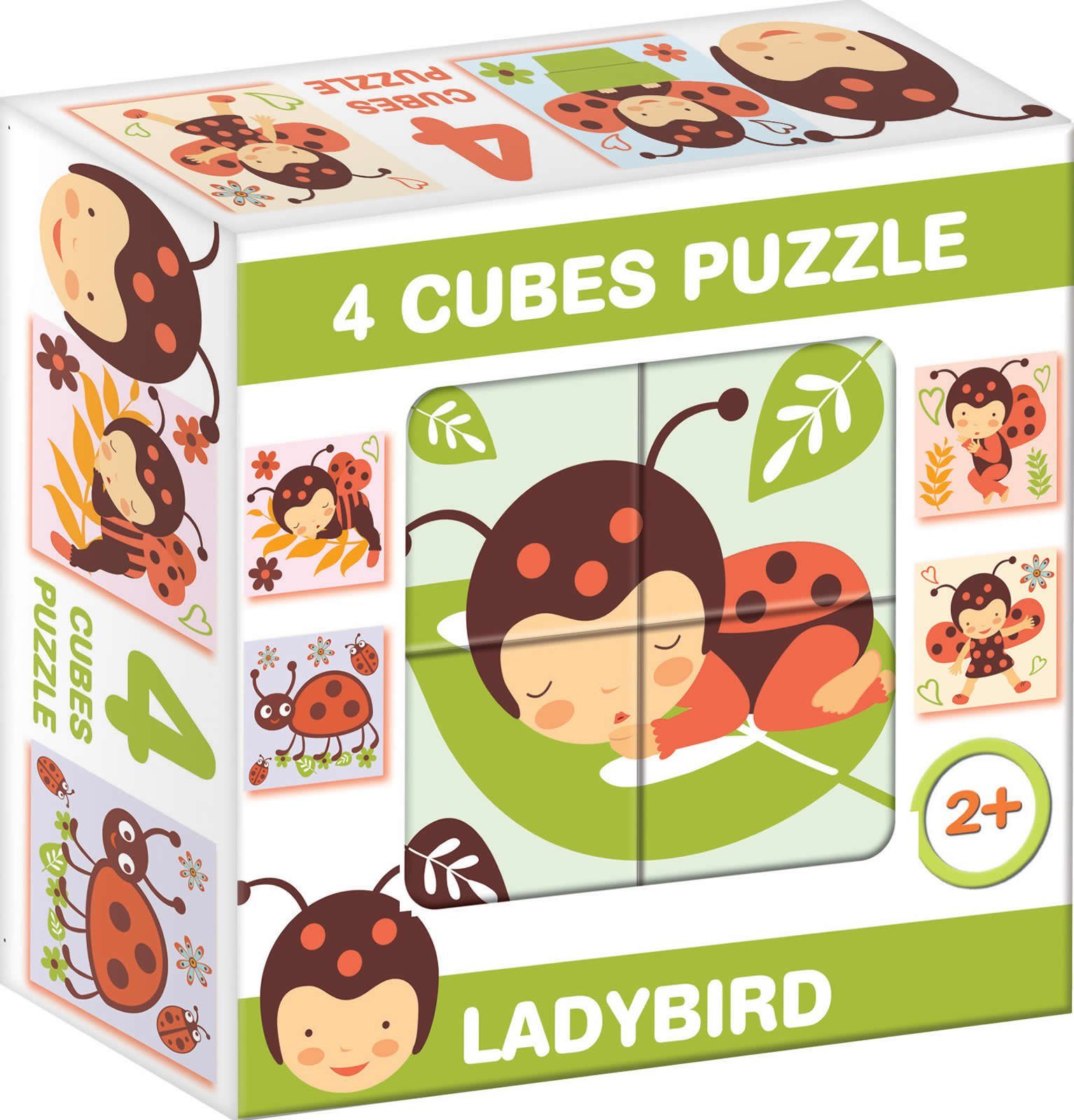 Dohany Würfelpuzzle Bilderwürfel 4-tlg. Marienkäfer Käfer, günstig online kaufen