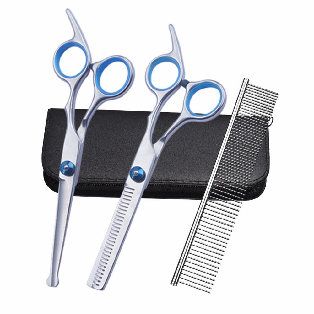 Hundeschermaschine Hundeschere Set,Profi 3/4-In-1 Hundeschere, Hund und Katze Grooming