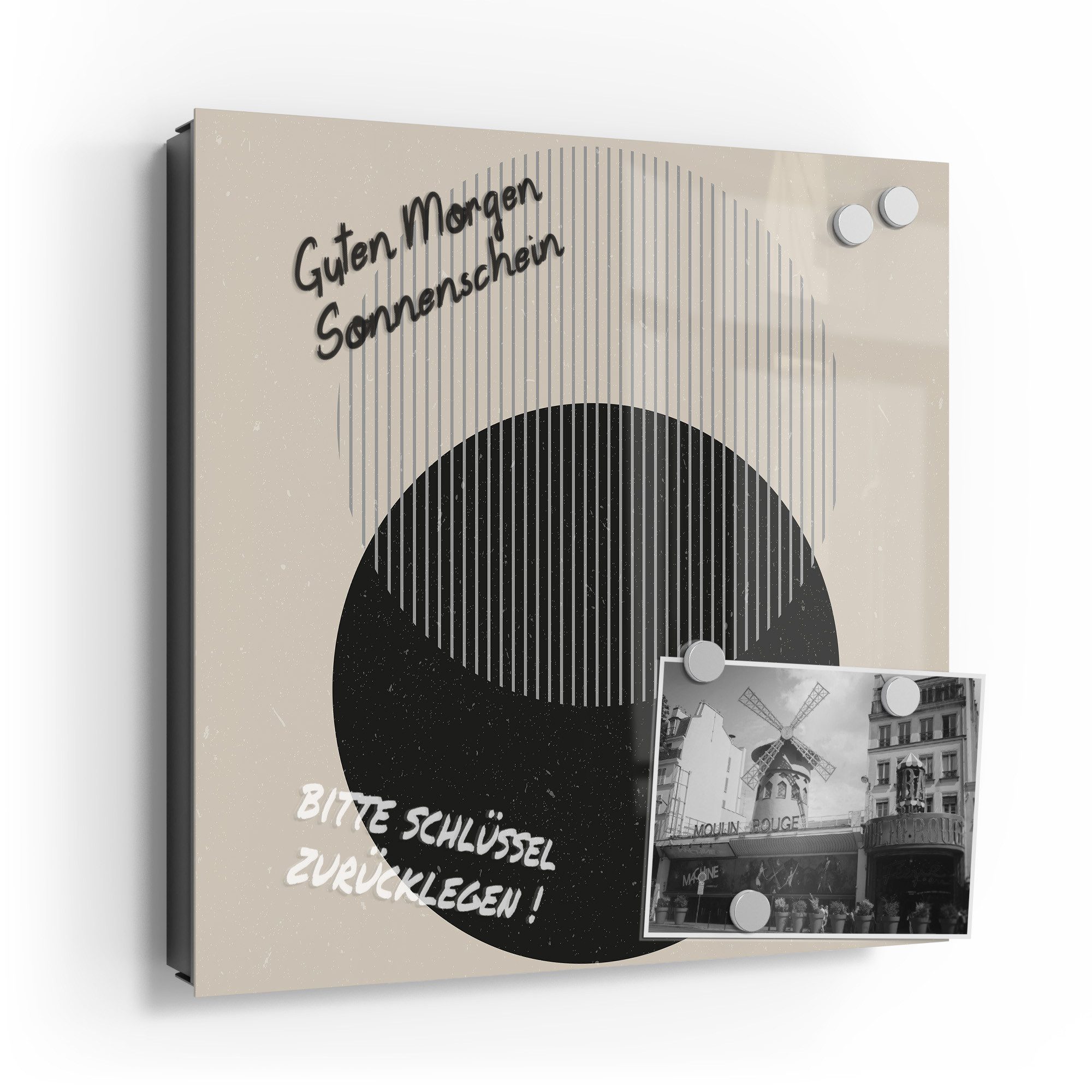 DEQOART Schlüsselkasten 'Licht und Schatten', Glas Schlüsselbox modern magn günstig online kaufen