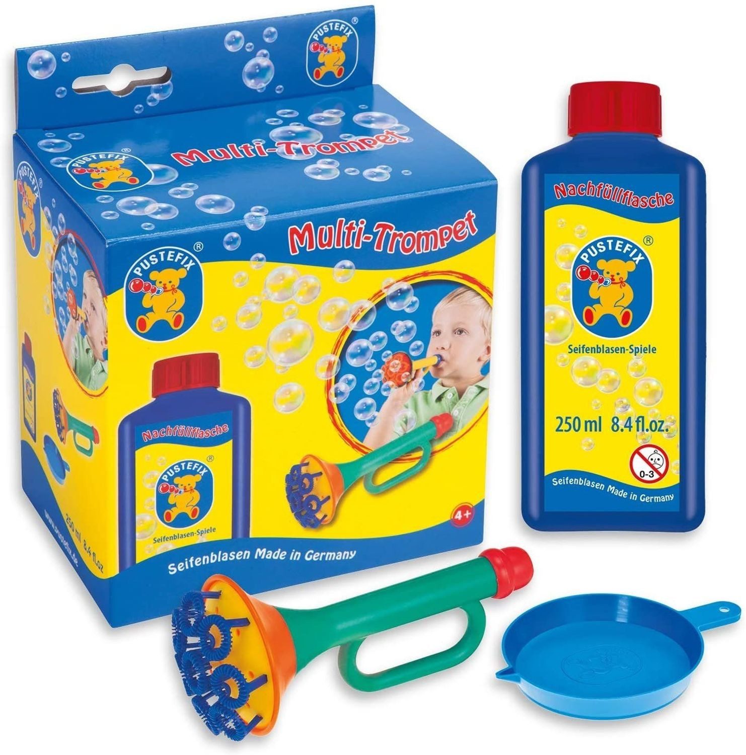 Cartronic Wickie Seifenblasen-Horn – Ca. 21 Cm, Für Kinder Ab 4 Jahren – Offizielles Pustefix-Spielzeug