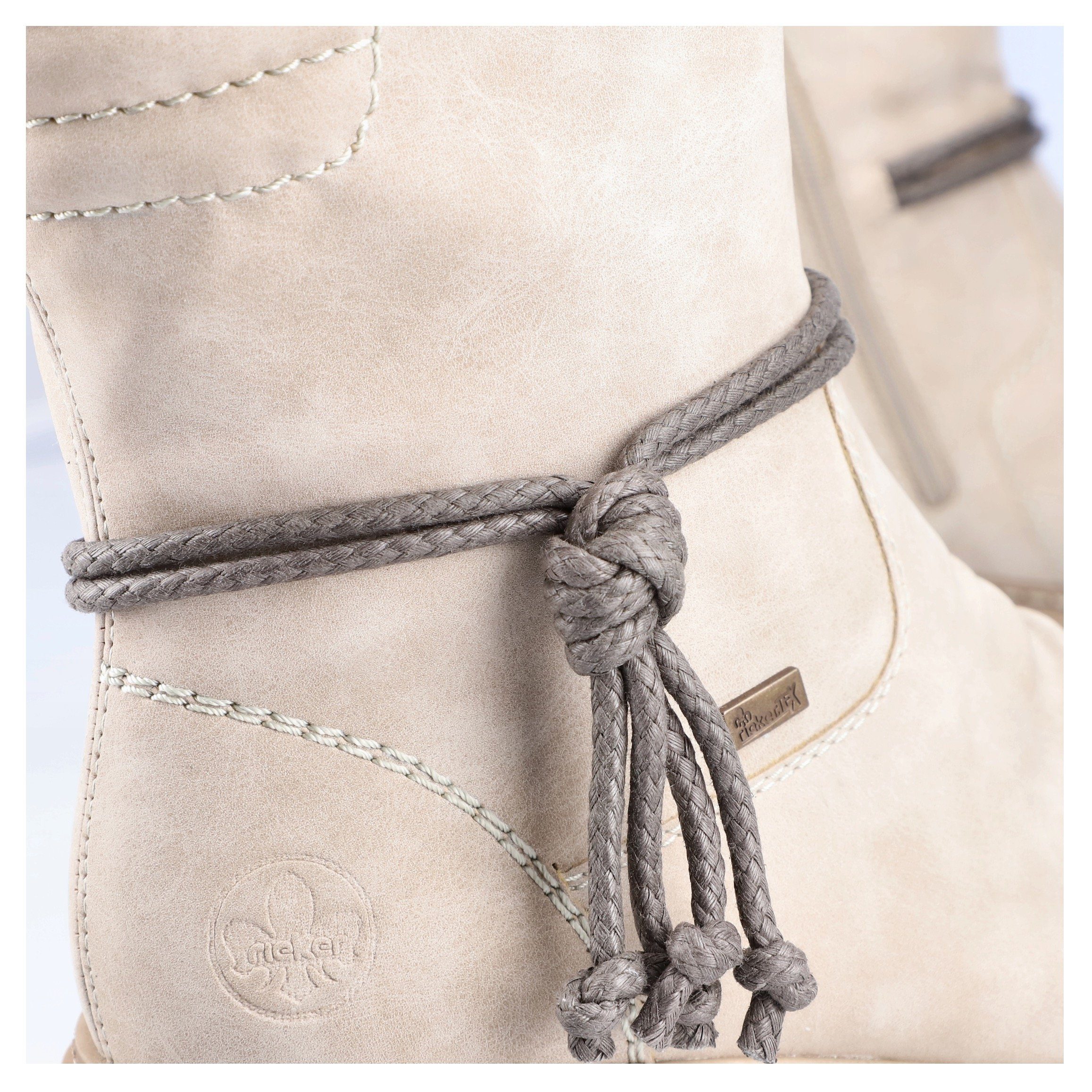 Rieker Winterstiefel, Winterboots, Blockabsatz, TEX-Membran, mit gestricktem Schaftrand