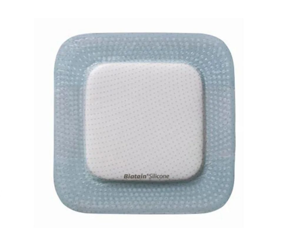 Coloplast Gips-und Verbandschutz BIATAIN Silicone Schaumverband 7,5x7,5 cm, Wundverband für empfindliche Haut