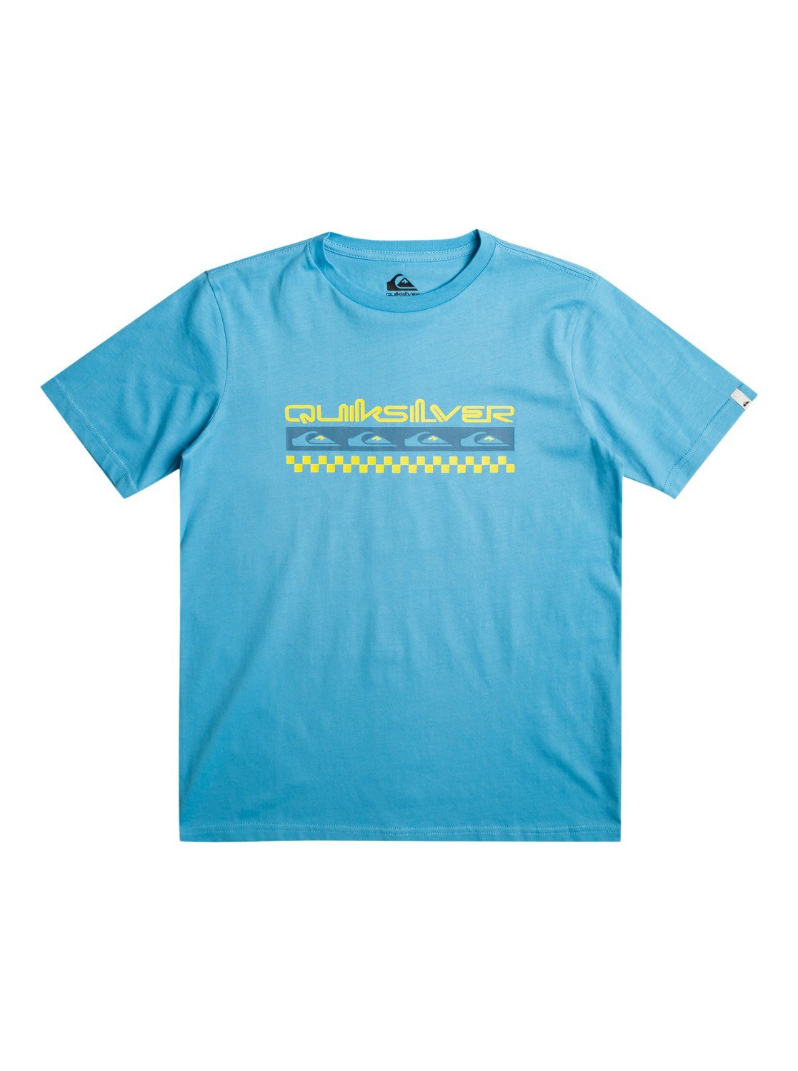 Azure Blue Turn Check T-Shirt Quiksilver Omni