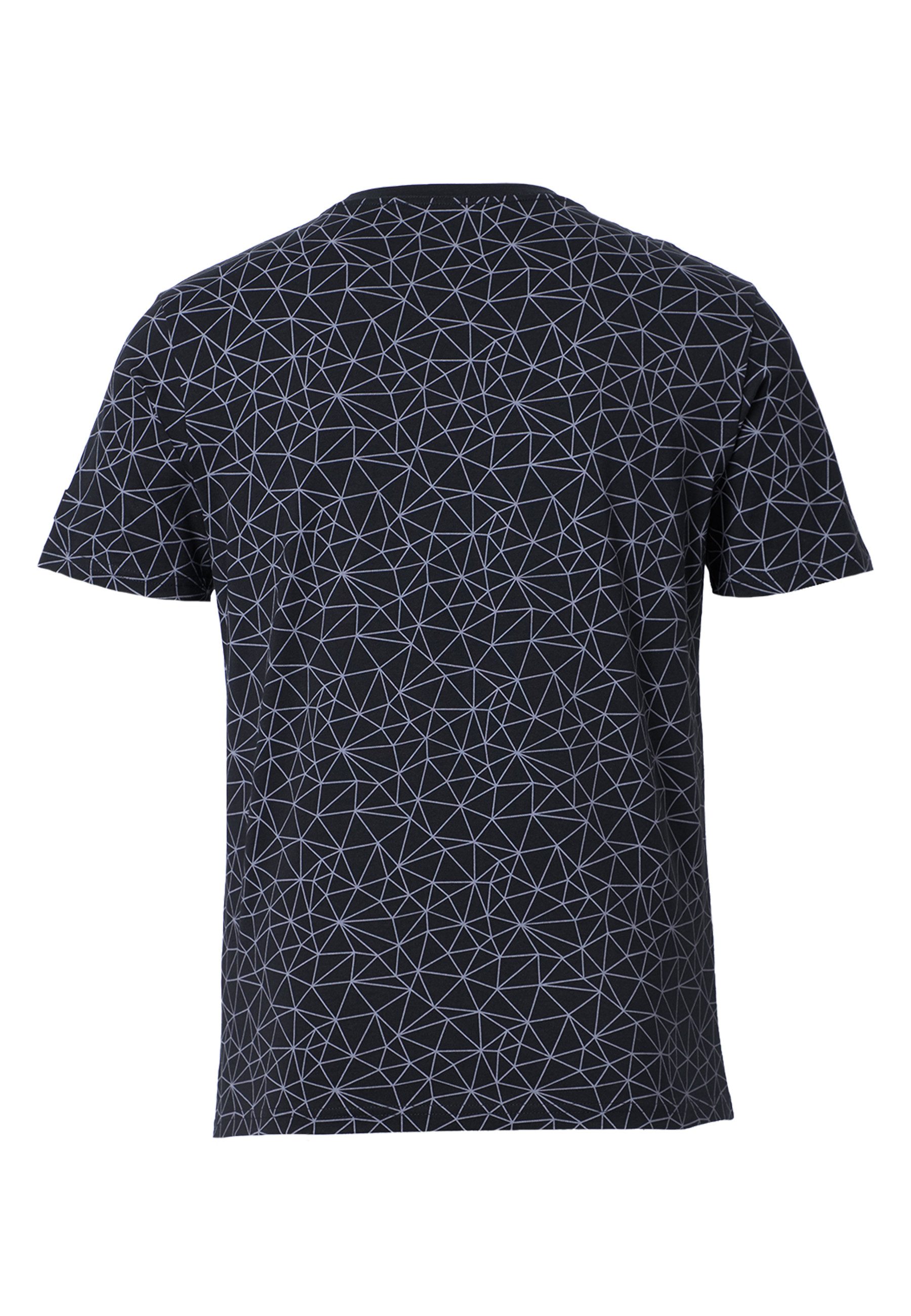 FORSBERG T-Shirt mit Polygonmuster günstig online kaufen