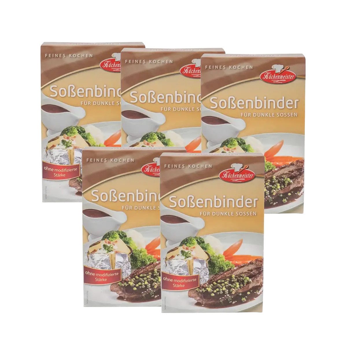 Bielmeier Saucenbinder Soßenbinder dunkel 5x250 Gramm Küchenmeister Made in Germany, 1 x 1250 g