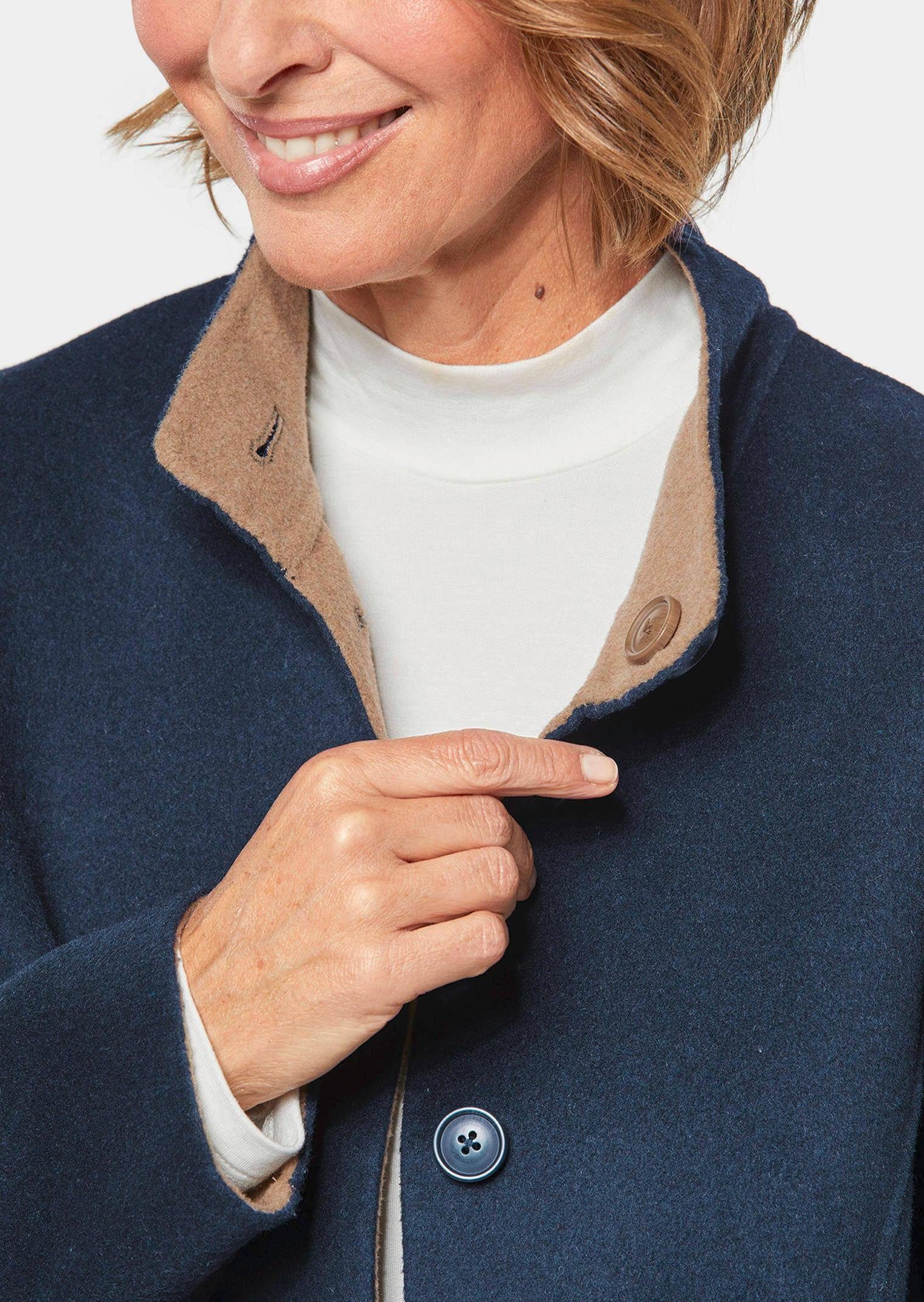 GOLDNER Kurzmantel Kurzgröße: Hochwertiger Wendemantel