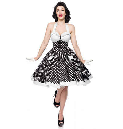 BELSIRA A-Linien-Kleid Vintage-Swing-Kleid 50er Jahre Pin Up Rockabilly Retro Sommerkleid