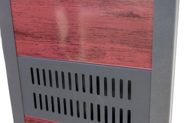 Blist Kaminofen mit Backfach Rot Holzofen Kamin Ambasador Ofen Dauerbrandofen, 12,10 kW, zum Heizen & Backen ohne Strom / Gas
