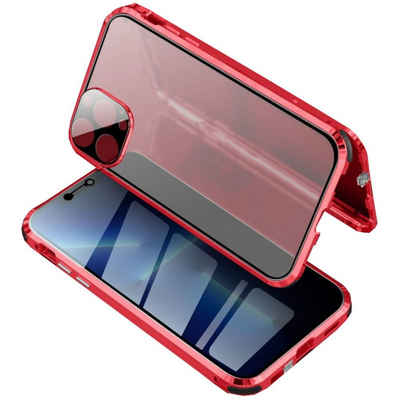 Wigento Handyhülle Beidseitiger 360 Grad Privacy Magnet / Glas Case Bumper für Apple iPhone 13 Pro Handy Tasche Case Hülle Cover New Style