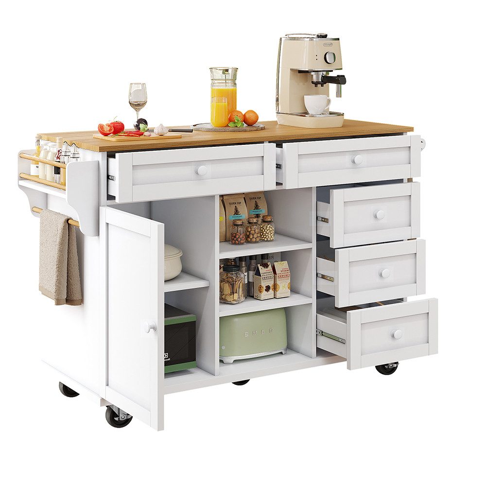 Sweiko Küchenwagen Sideboard Speisewagen mit Arbeitsplatte günstig online kaufen