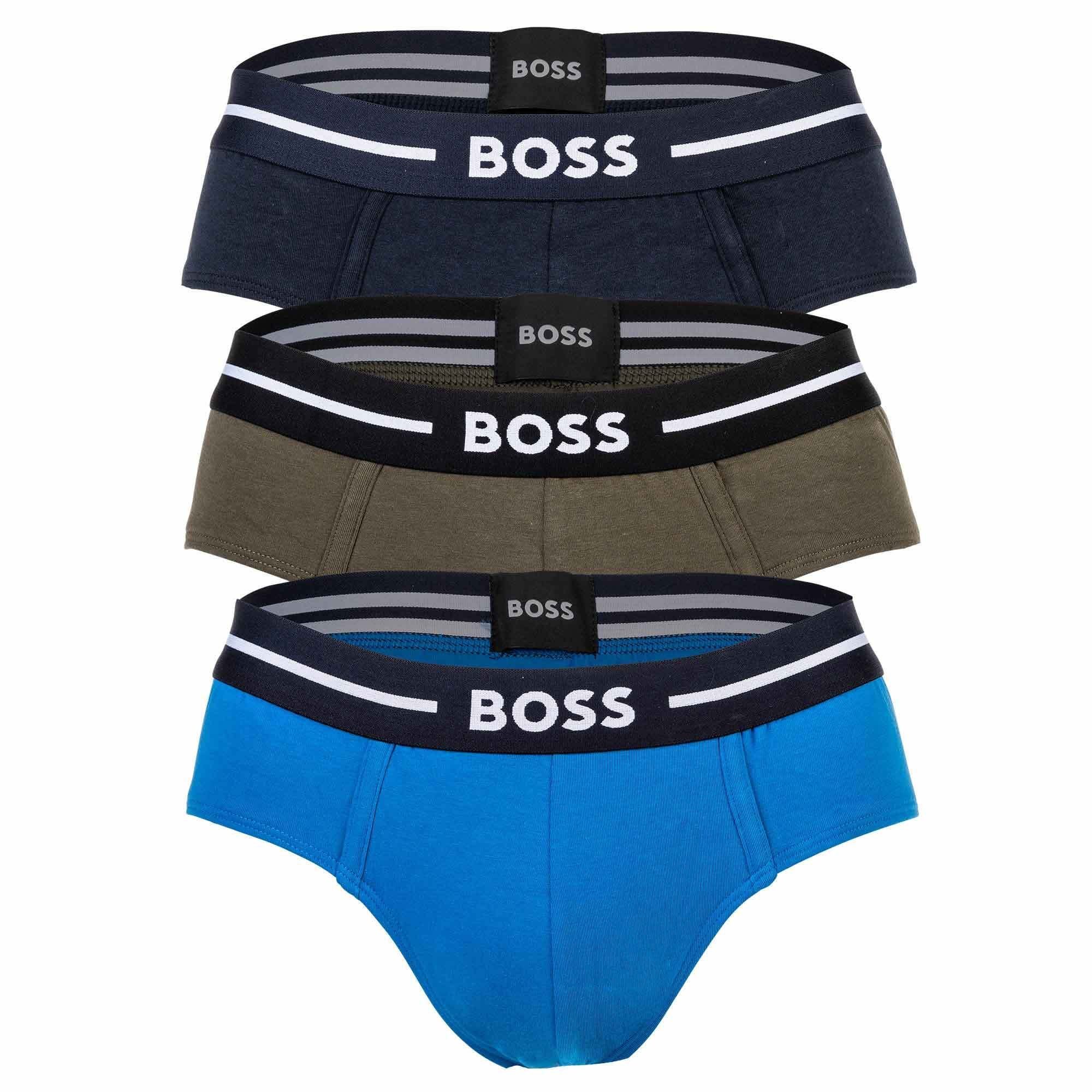 BOSS Slip Herren HipSlips, 3er Pack Bold, Unterwäsche