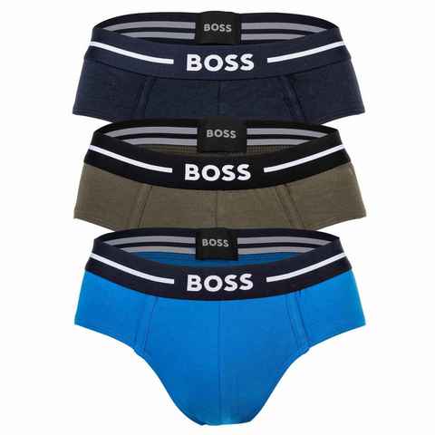 BOSS Slip Herren Hip-Slips, 3er Pack - Bold, Unterwäsche