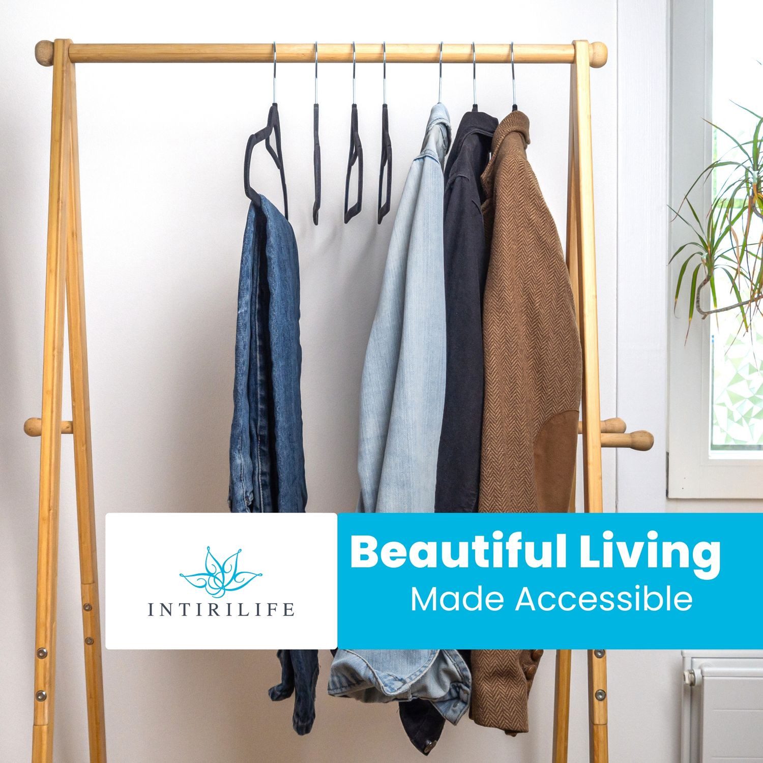 Intirilife Kleiderbügel, (Platzsparende Kleiderbügel 50x SAMT günstig online kaufen