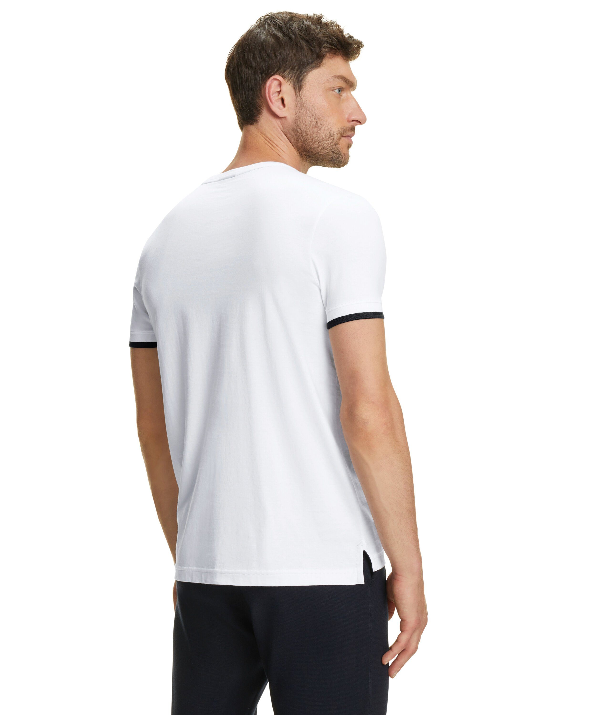 hochwertiger Pima-Baumwolle white T-Shirt FALKE (2000) aus (1-tlg)