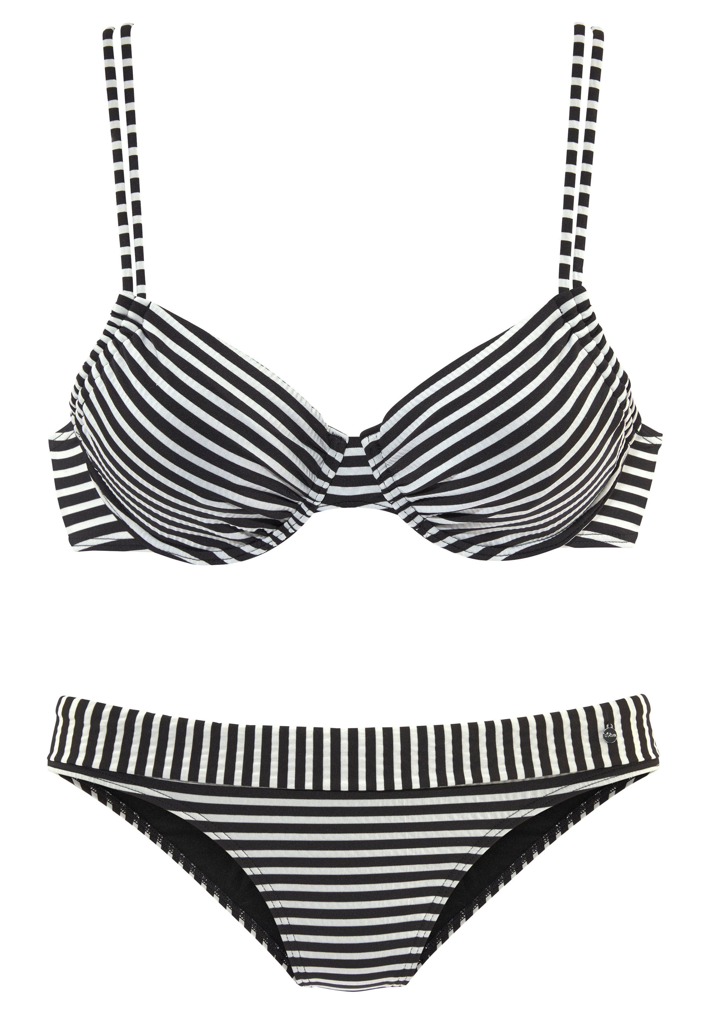 s.Oliver Bügel-Bikini aus Seersucker-Qualität