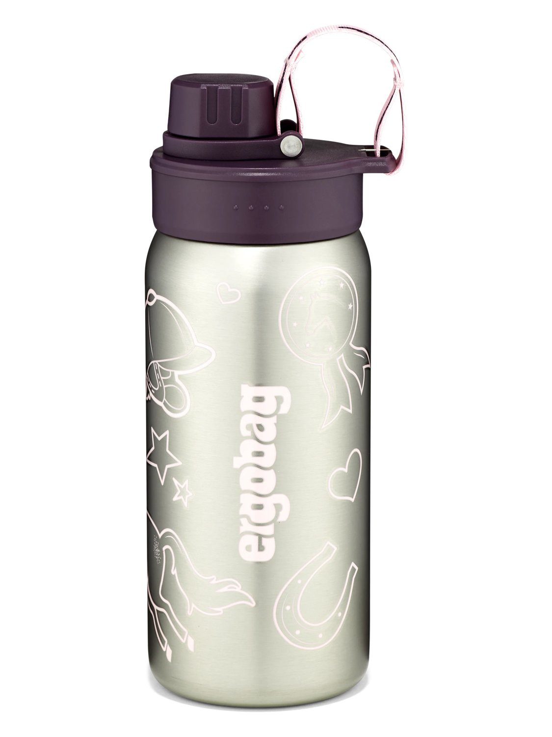 ergobag Trinkflasche Edelstahl Trinkflasche, auslaufsicher und kohlensäuregeeignet