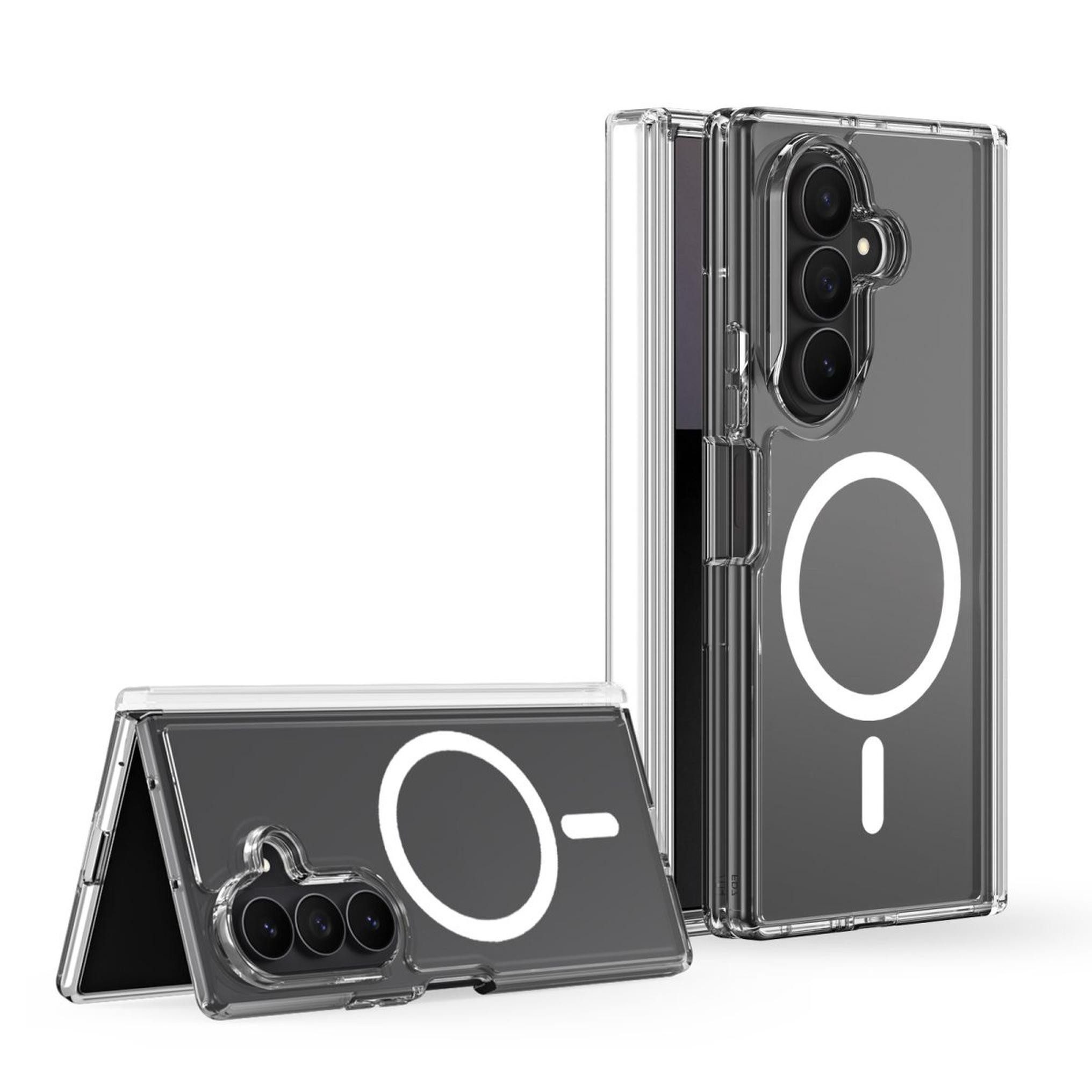 Dux Ducis Handyhülle CLIN MAG für Samsung Galaxy Z Fold 8 Ultra, Transparent 8 Zoll, Mit Neodym-Magneten und verstärkten Ecken