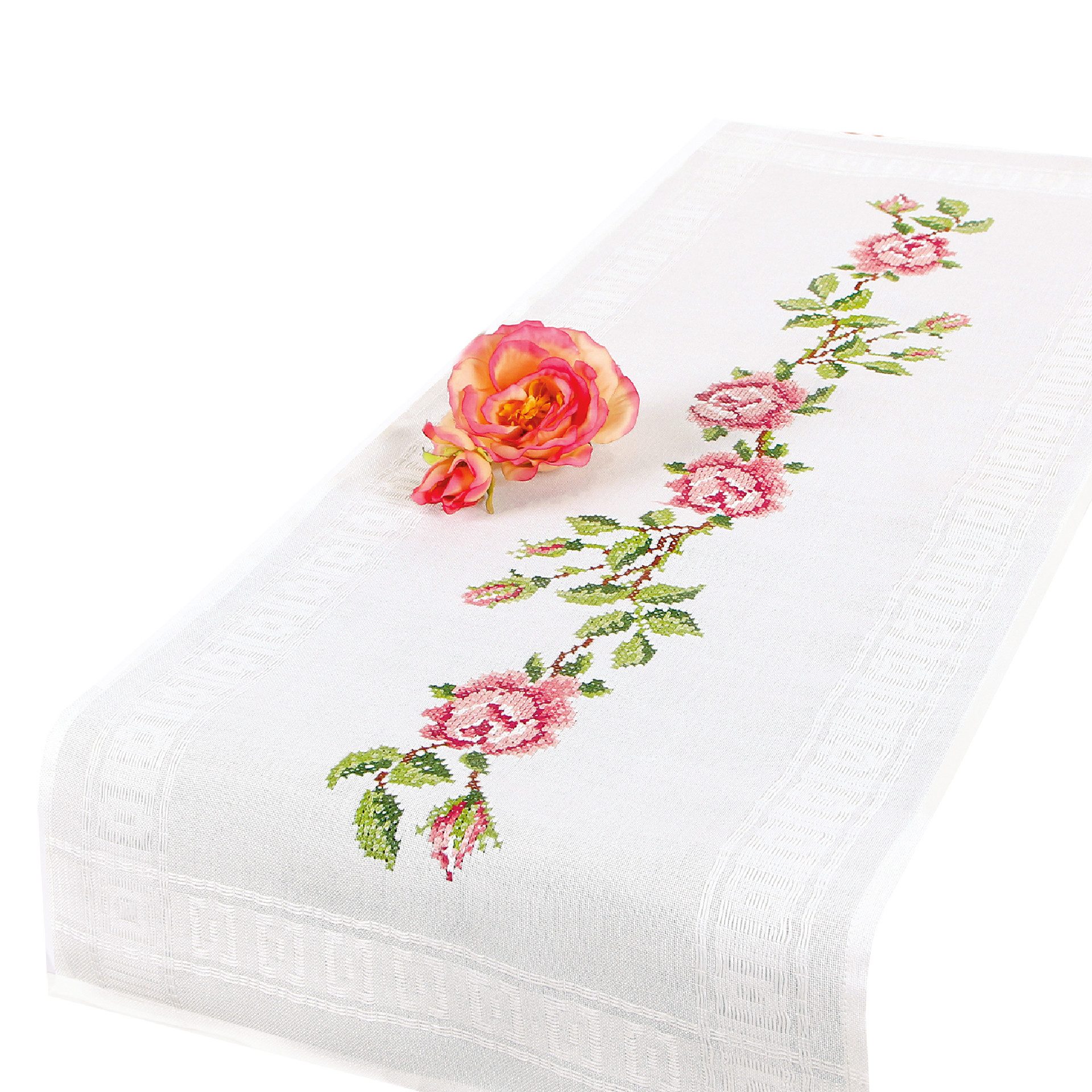 Delindo Lifestyle Kreativset Handarbeits-Tischläufer - Sticken im Kreuzstic günstig online kaufen