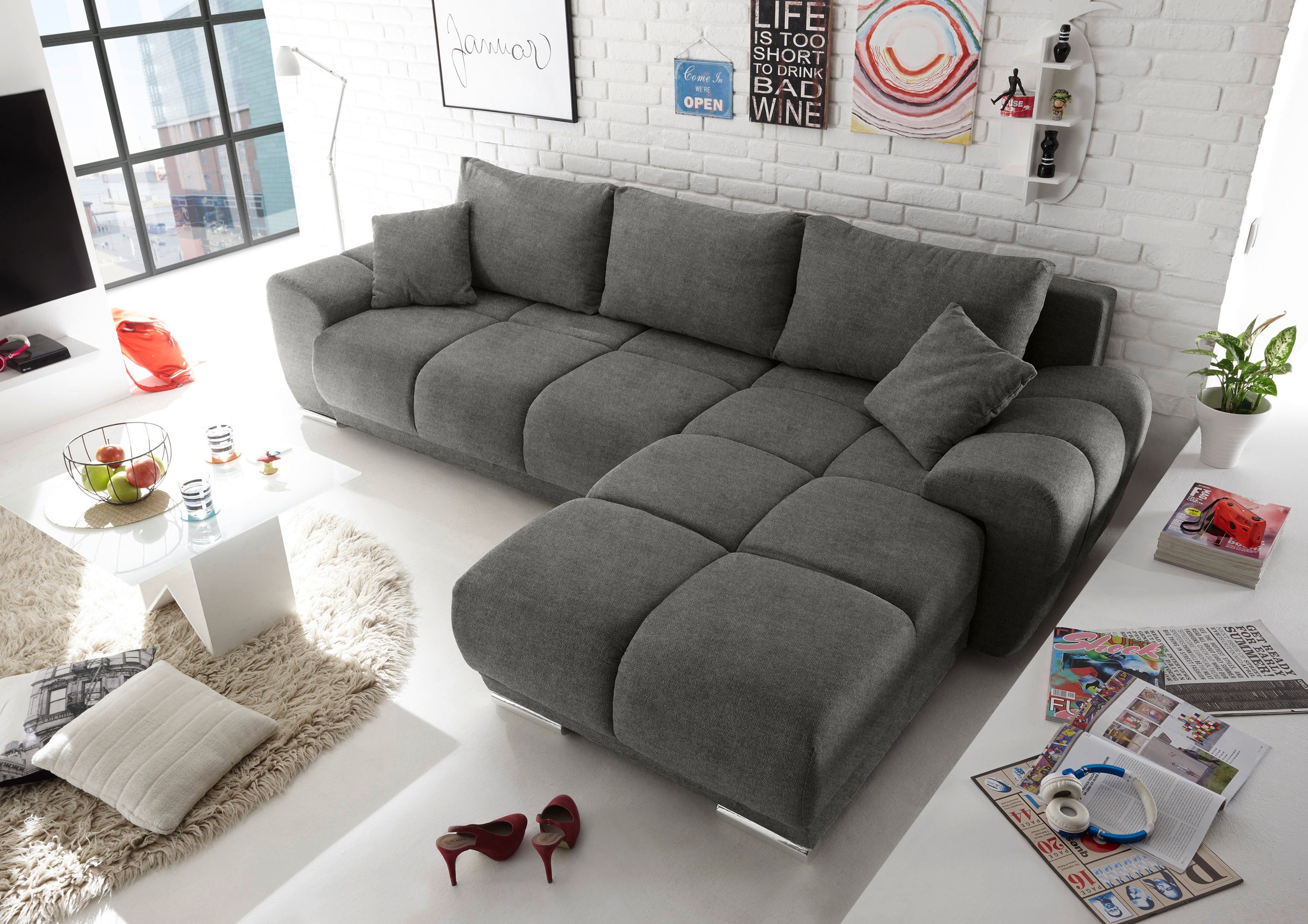 ED EXCITING DESIGN Ecksofa Anton L-Form, günstig online kaufen