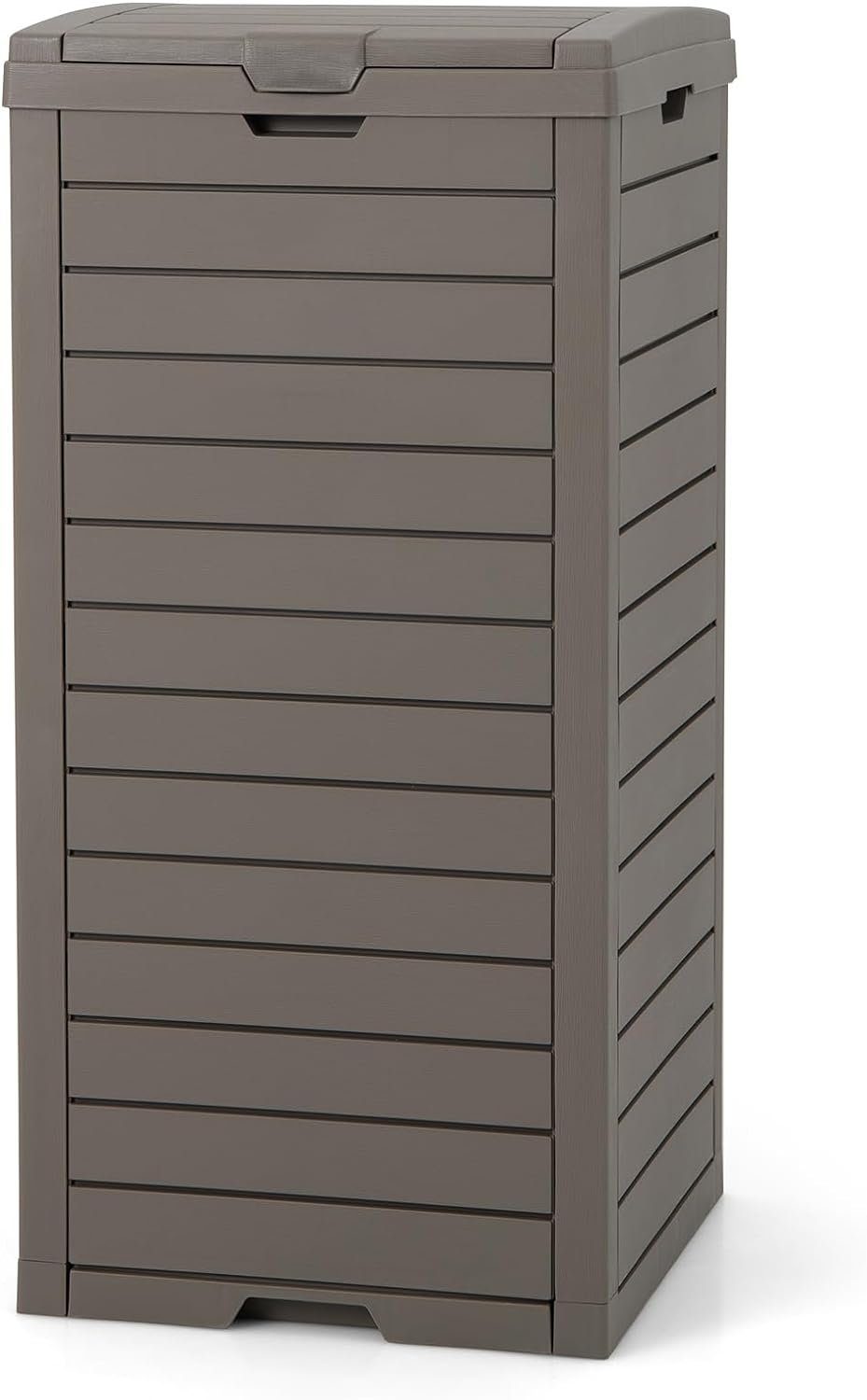 KOMFOTTEU Mülltonnenbox 118 L (1 St), mit Klappdeckel & ausziehbarer Abtropfschale