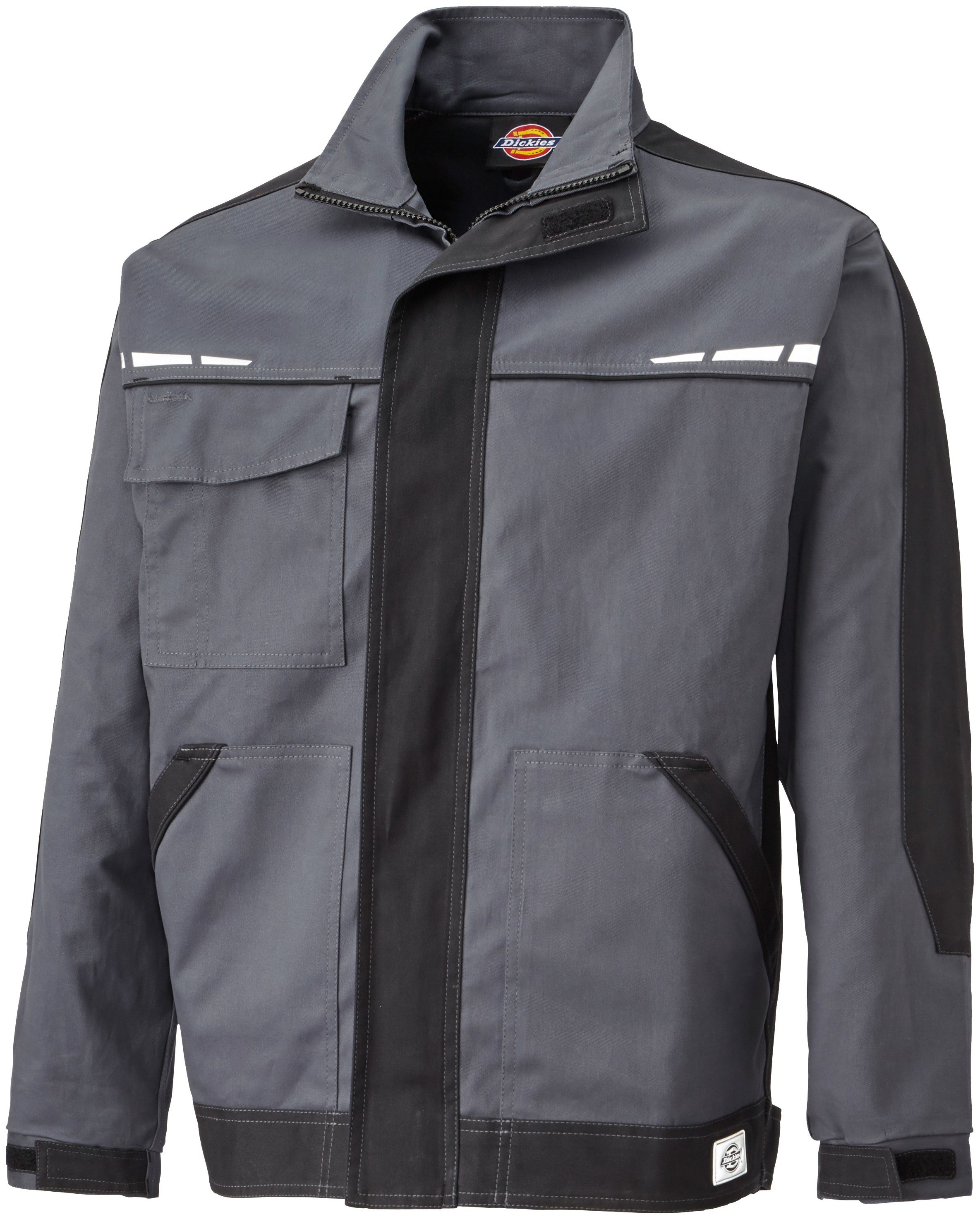 GDT Designelemente Arbeitsjacke grau-schwarz Reflektierende Premium Dickies