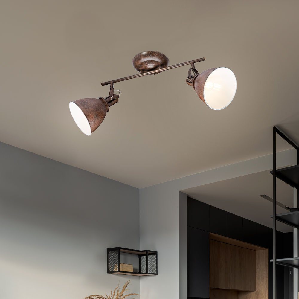 Diele Leuchtmittel Bestechender Keller Spot LED inklusive, etc-shop Strahler Küche Deckenleuchte, 2-flg nicht
