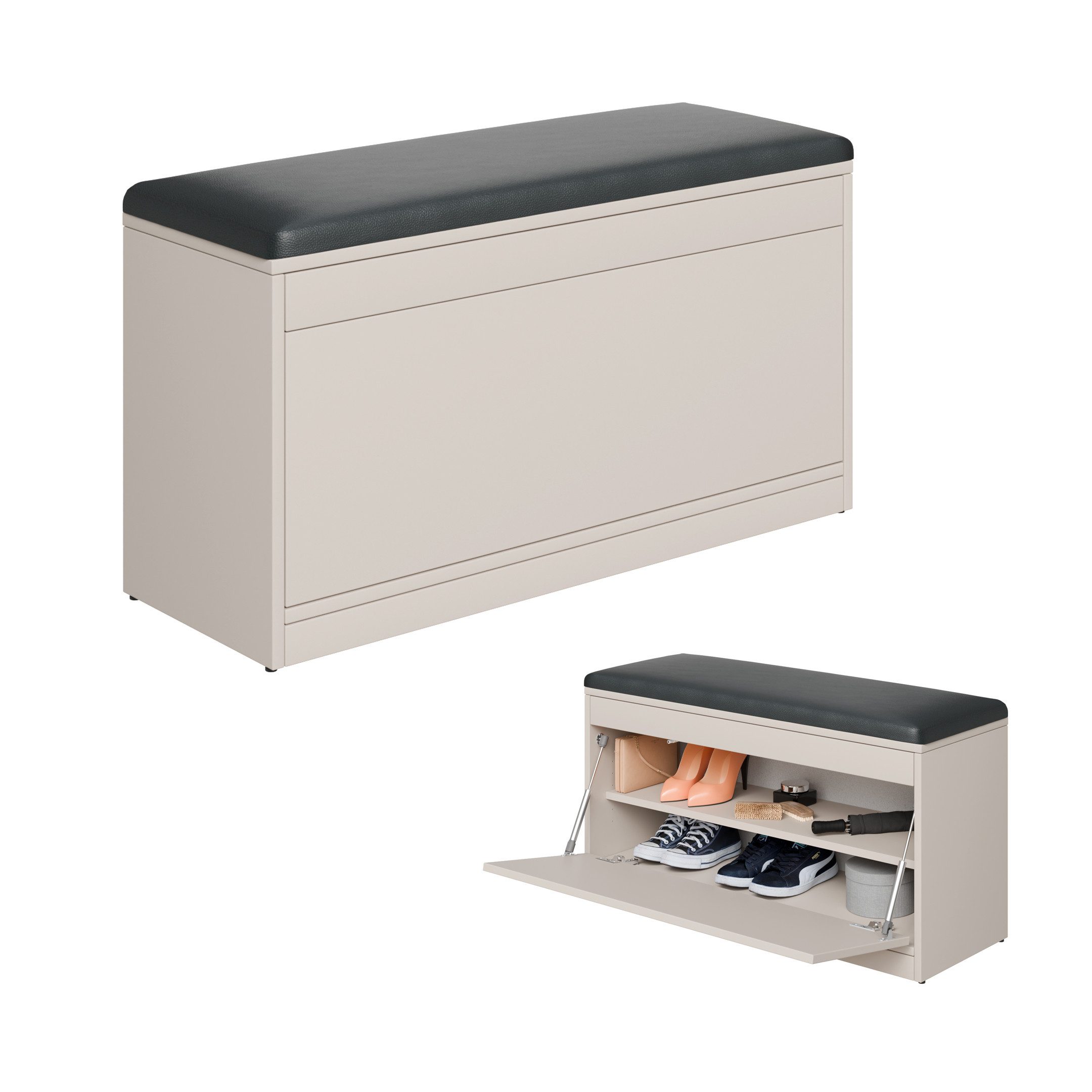 Platan Room Schuhschrank Schuhregal mit Sitzkissen, Schuhkommode, Schuhbank günstig online kaufen