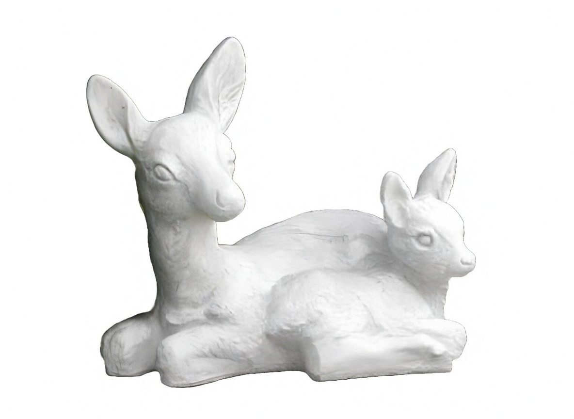 Xlmoebel Skulptur Bambi Deko-Figur aus Stein für Garten und Terrasse (Artikel s103022), Hergestellt in Europa