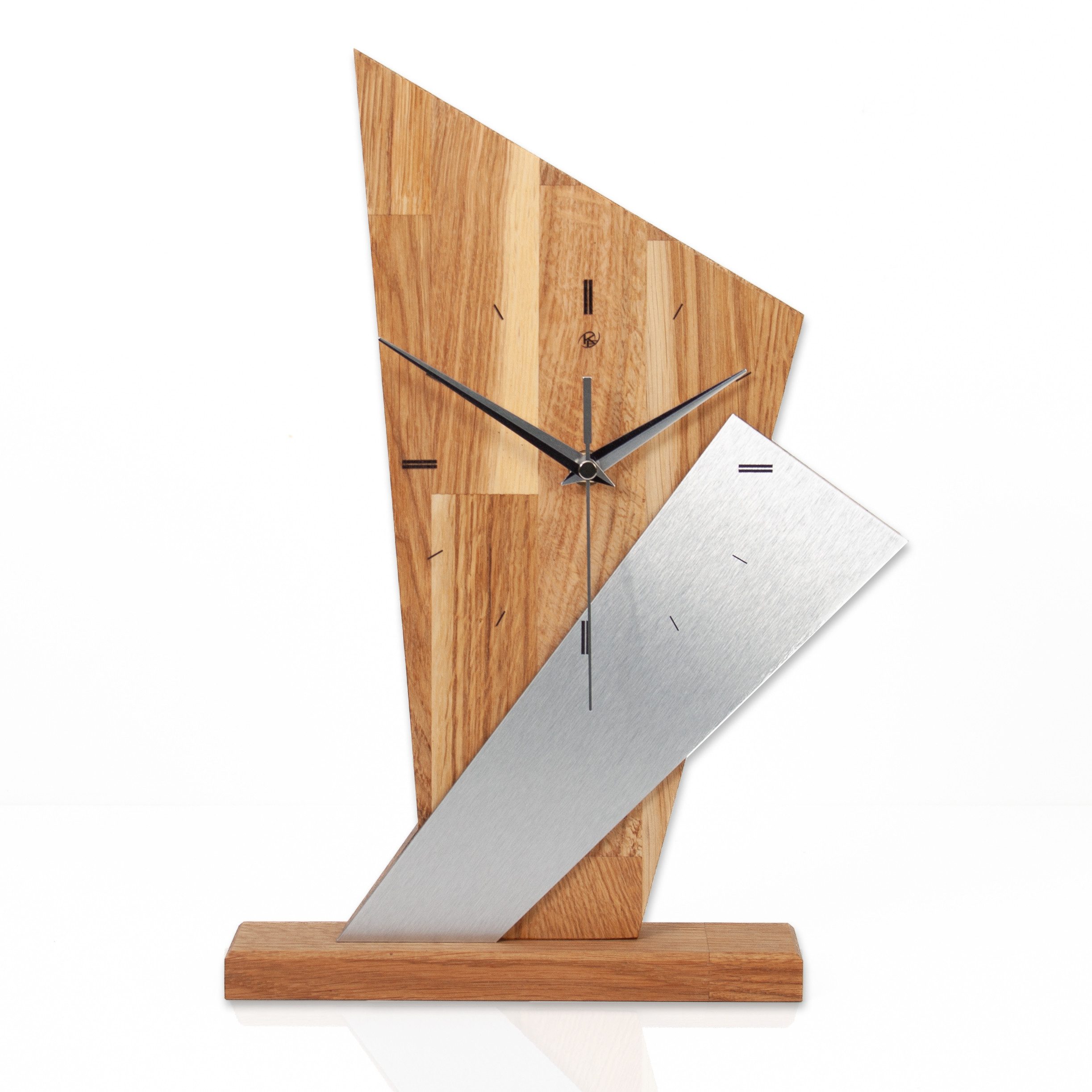 Standuhr Designer-Standuhr „Brown Square“ - Tischstanduhr aus Holz