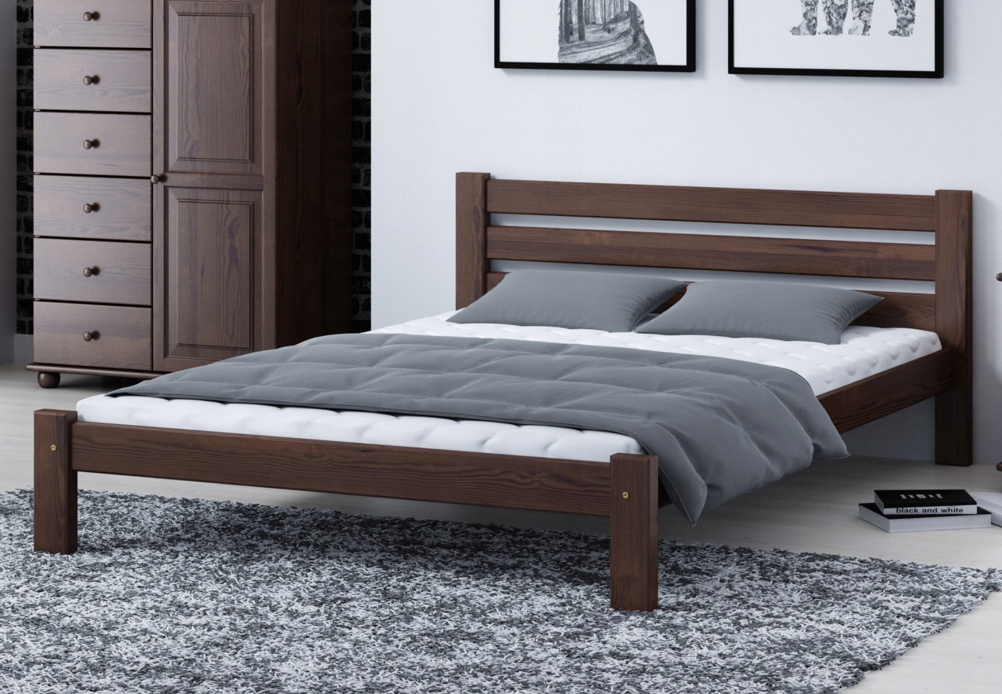 Home Collective Holzbett Einzelbett Massivholz Bett günstig online kaufen