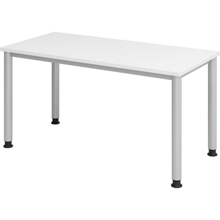 bümö Schreibtisch Schreibtisch Serie-H (Mini) Rechteck: 140 x 67 2 cm - Dekor: Weiß