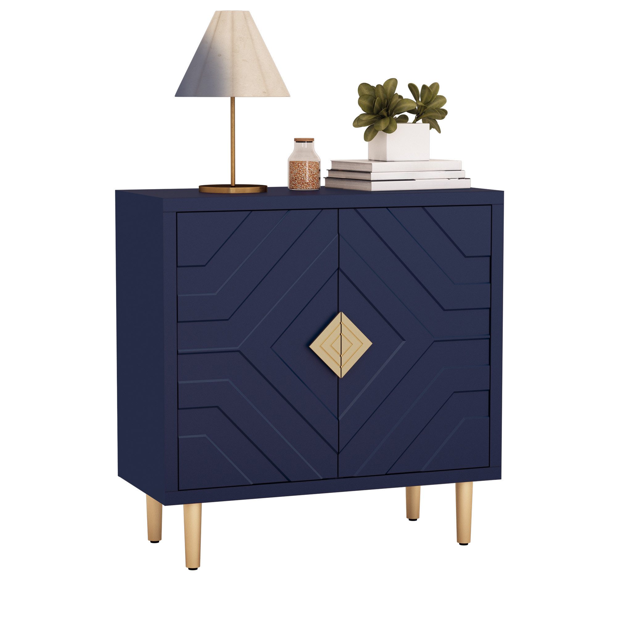 HOLTICO Sideboard Schrank für Wohnzimmer, Küche, Schlafzimmer (1 St), Kommode mit 2 Türen, Küchenschrank, Aufbewahrungsschrank