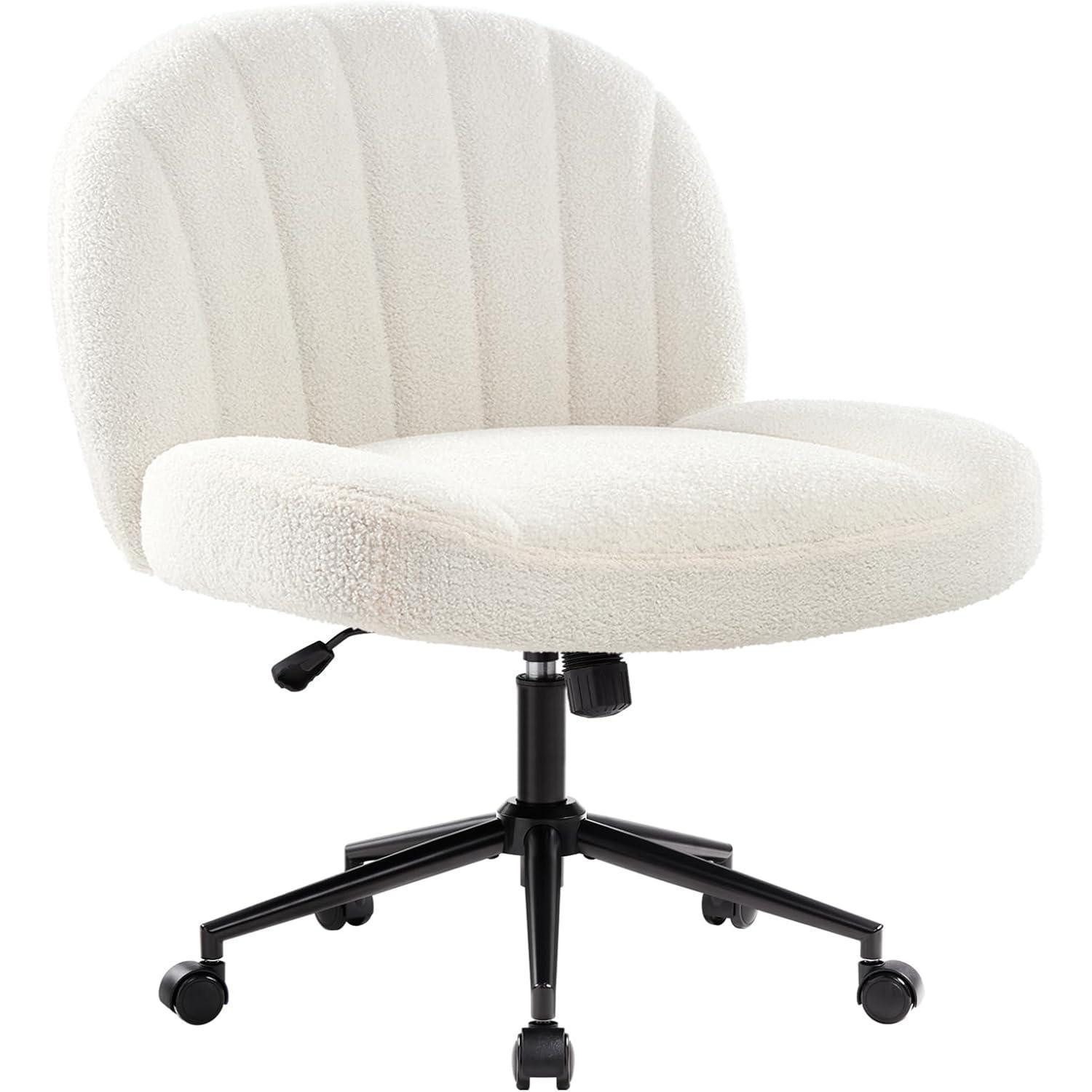 Schreibtischstuhl Bürostuhl ohne Armlehnen, Höhenverstellbarer Drehstuhl, Ergonomischer
