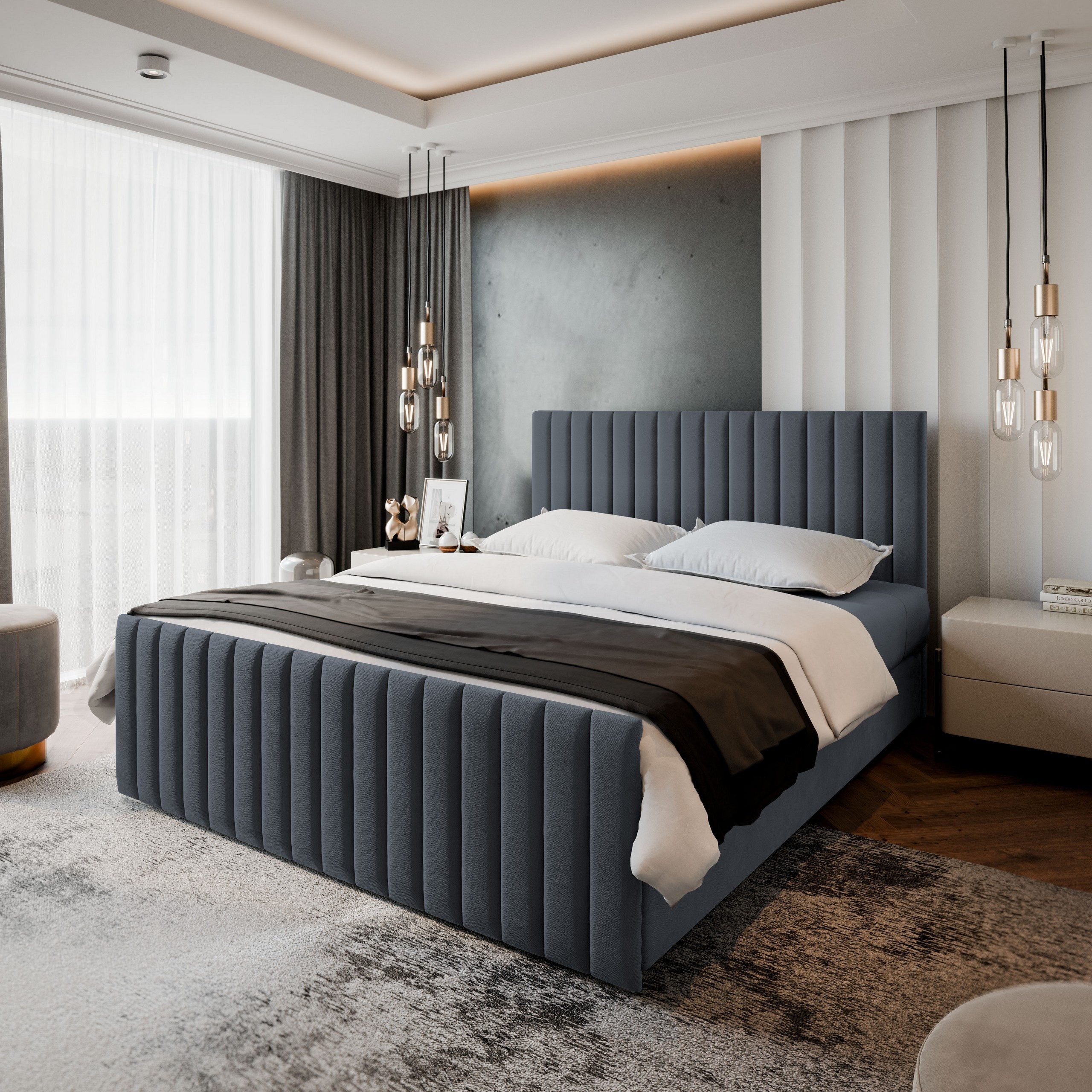 Masseno Boxbett ARION 160x200 cm mit Bonell Matratze und Topper günstig online kaufen