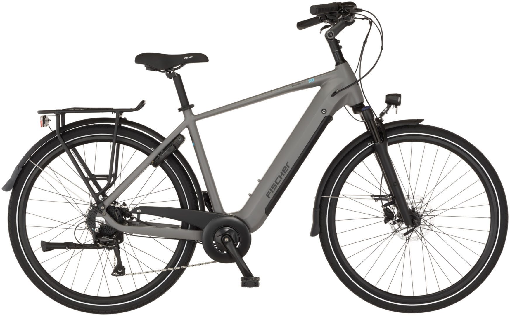 FISCHER Fahrrad E-Bike Trekkingrad VIATOR MOVE 01 474 D, 8 Gang Shimano Acera RD-M3020-8 Schaltwerk, Heckmotor, 474 Wh