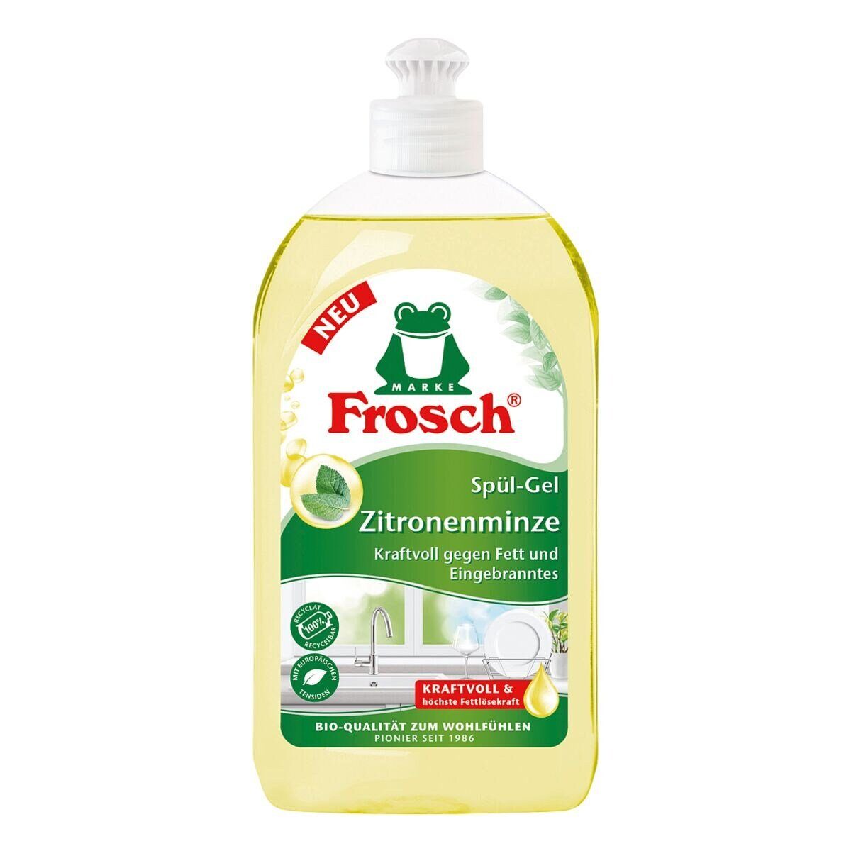 (500 Zitronenminze Geschirrspülmittel FROSCH ml, pH-hautneutral)