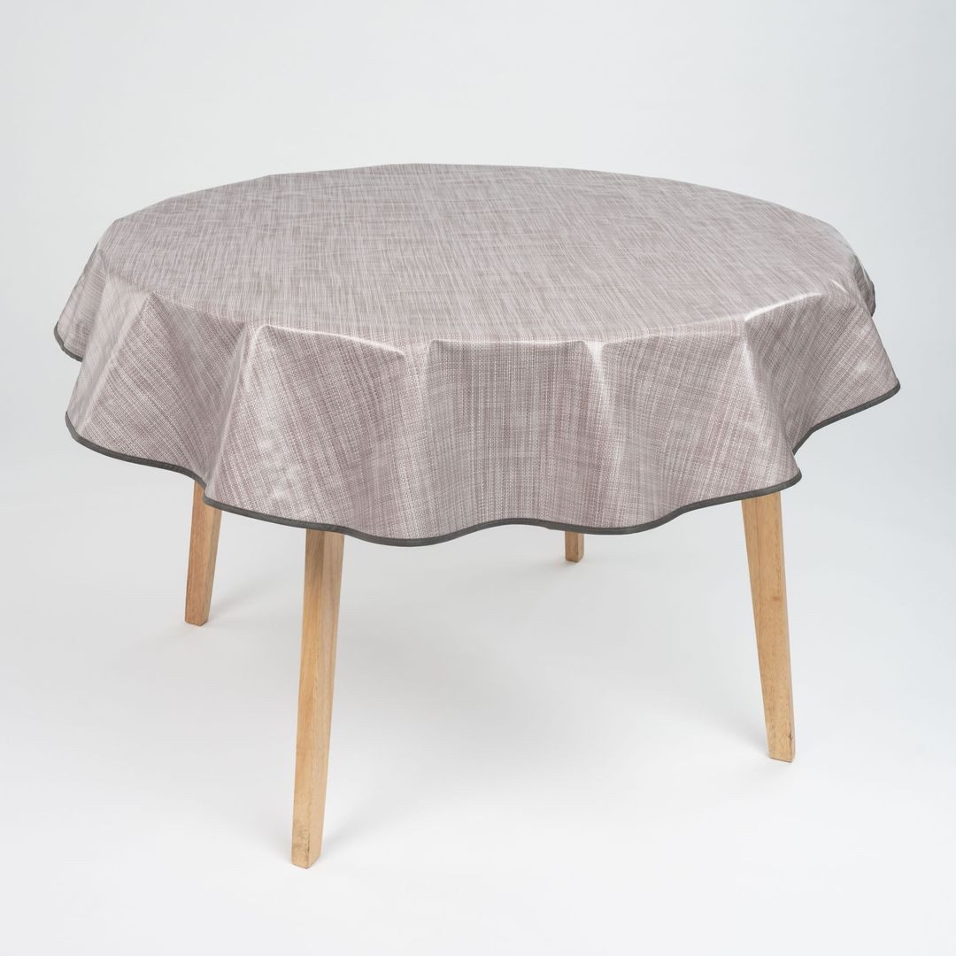 laro Tischdecke 140cm rund Tischdecke Saum-Eingefasst günstig online kaufen