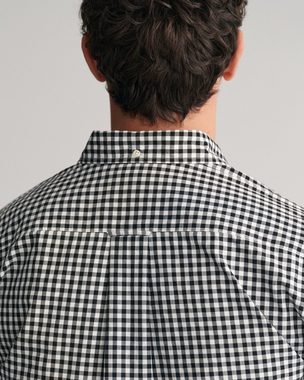 Gant Kurzarmhemd Regular Fit Gingham Popeline Hemd strapazierfähig pflegeleicht kariert mit einer kleinen Logostickerei auf der Brusttasche