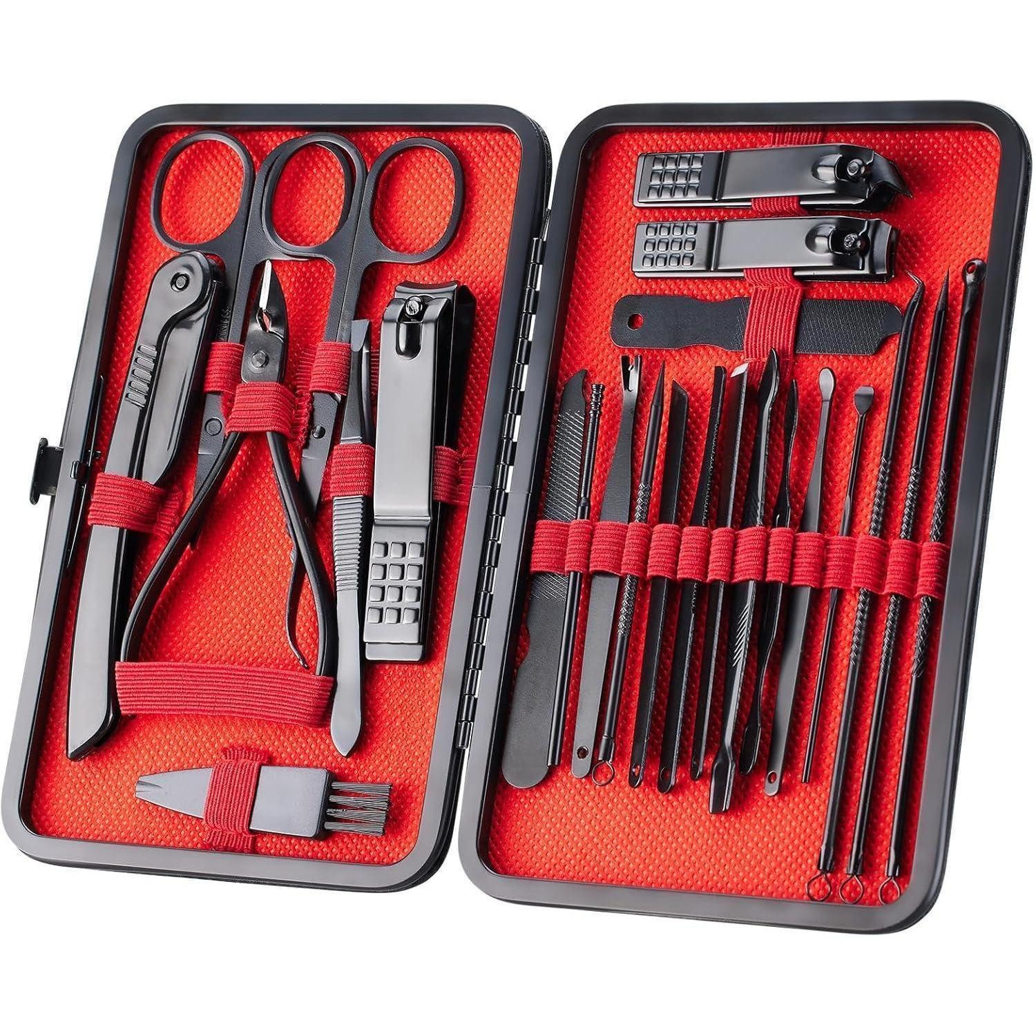LuxusKollektion Nagelschere 24-teiliges Maniküre Pediküre Set Edelstahl Her günstig online kaufen
