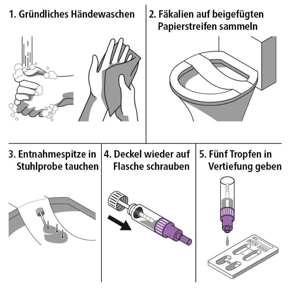 siegmund care Darmparasiten-Test Magen-Darm-Infekt Selbsttest, 1-tlg., Genauigkeit 92 %