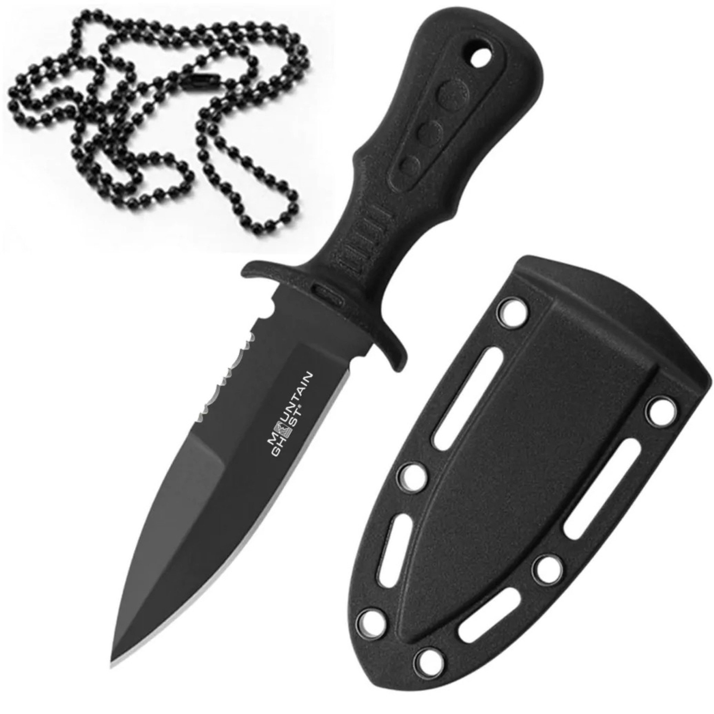 Foxter Taschenmesser Taktisches Outdoor Klappmesser Outdoor EDC 15 cm, (Taktisches Halsmesser EDC Set mit Kette Gürtelclip Cover, inkl. Schutzcover, Kette, Gürtelclip), Halsmesser, kompakt, leicht, ergonomischer Griff, Gürtelclip, Kette