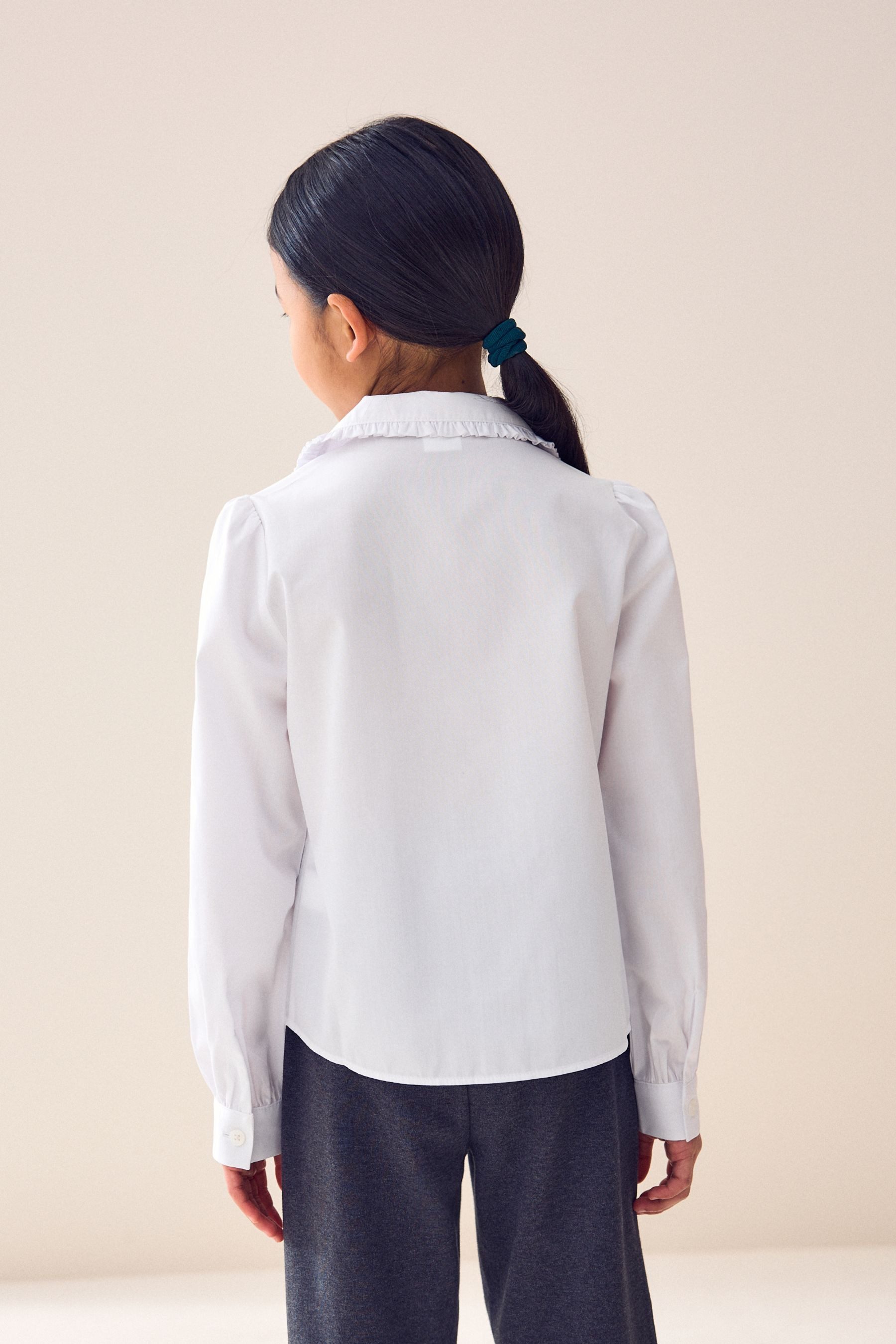Next Langarmshirt Langärmelige Schul-Bluse mit hübschem Kragen (1-tlg) – Bild 4 von 5