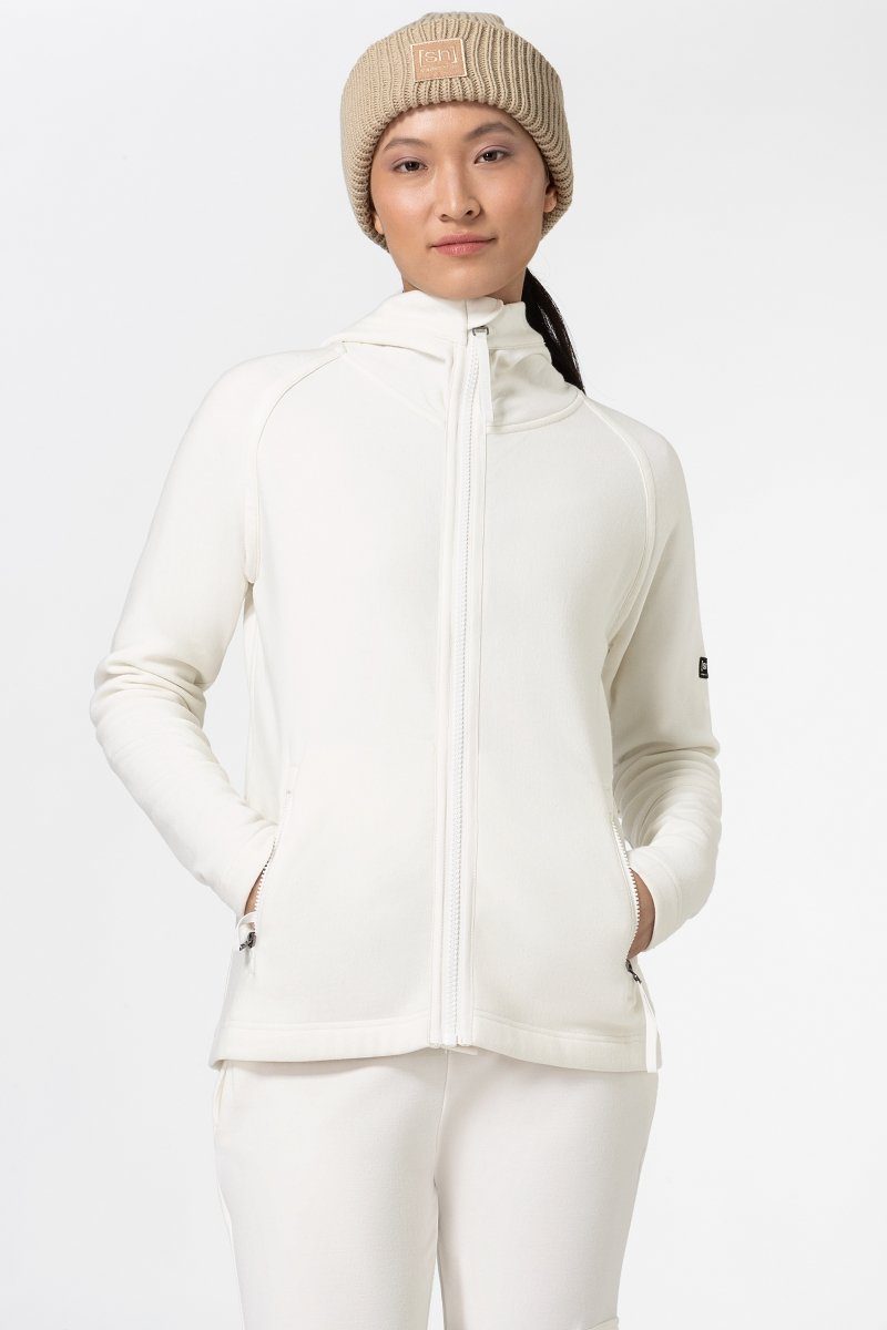SUPER.NATURAL Hoodie Merino Hoodie mit Reißverschluß funktioneller Merino-Materialmix