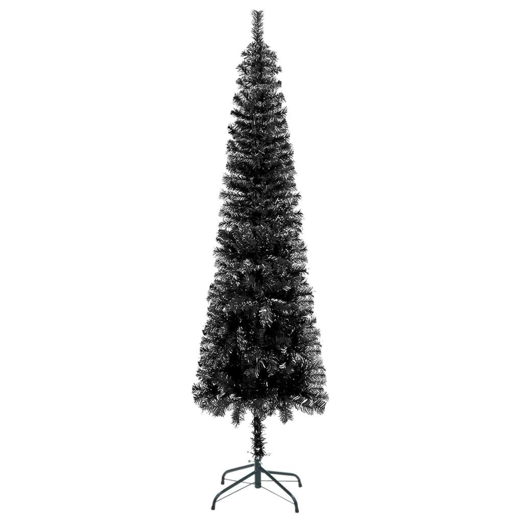 furnicato Schwarz Künstlicher Weihnachtsbaum Schlanker cm 240 Weihnachtsbaum