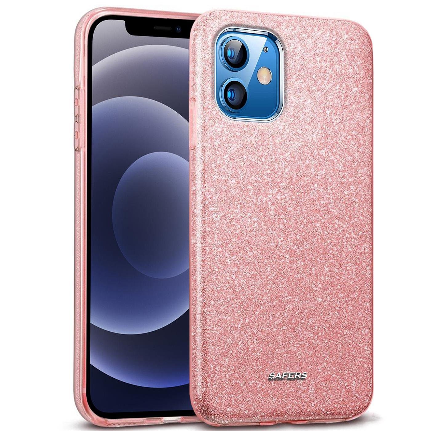 CoolGadget Handyhülle Glitzer Glamour Hülle für Apple iPhone 12, iPhone 12 Pro 6,1 Zoll, Slim Case mit Glossy Effect Schutzhülle für iPhone 12 / 12 Pro Hülle