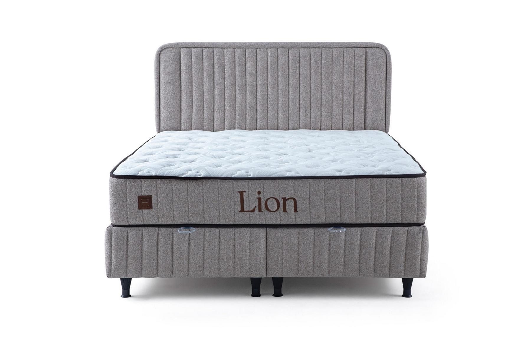 JVmoebel Bett Stylisches Schlafzimmerbett in Grau mit Matratze (2-tlg., Bett mit Matratze), Made in Europa