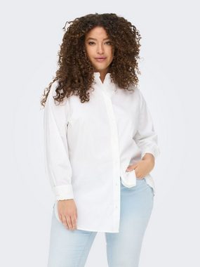 ONLY CARMAKOMA Blusenshirt Lange Hemd Bluse Plus Size Übergrößen CARNORA (1-tlg) 4188 in Weiß