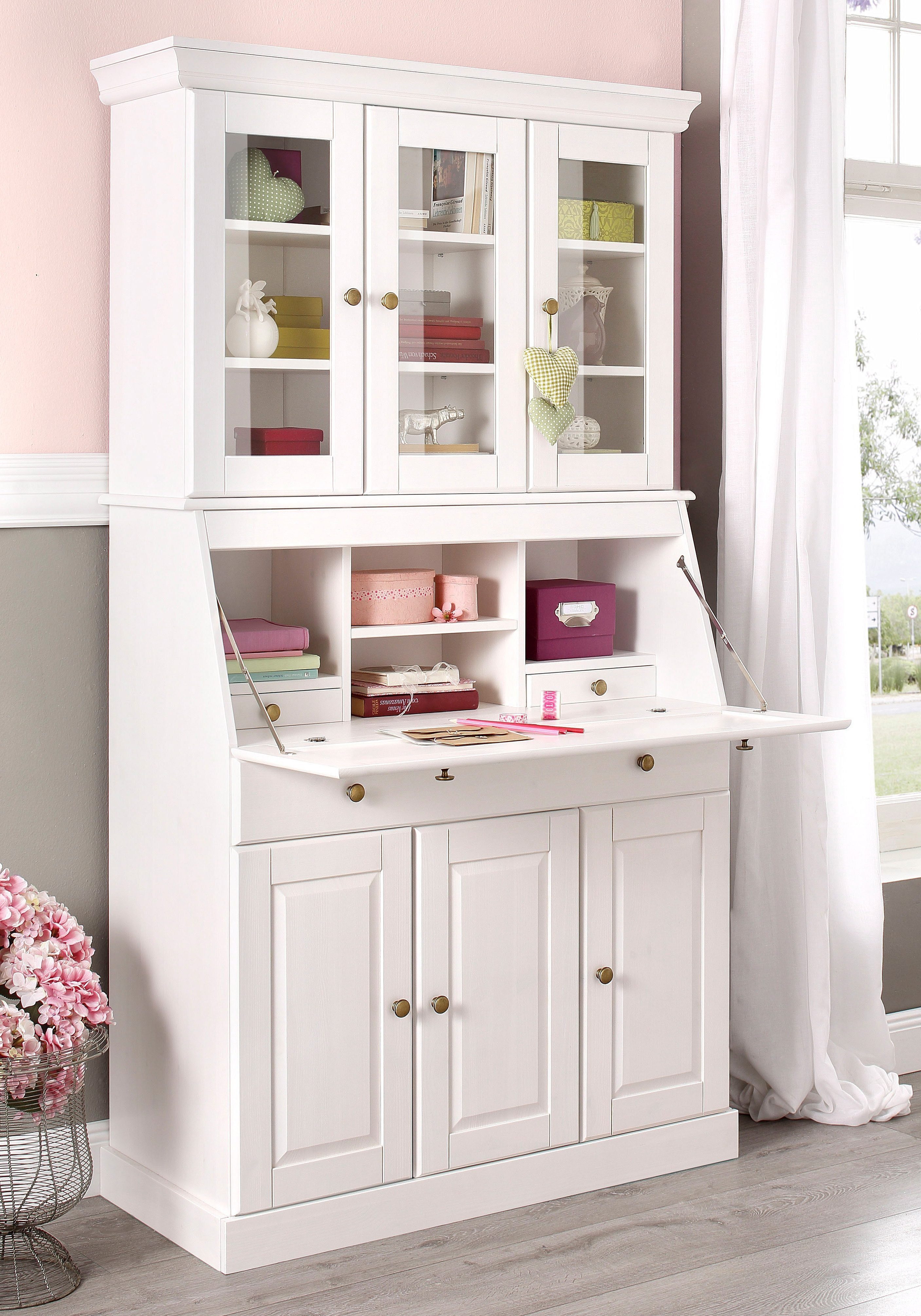 Home affaire Sekretär Rosi im Landhausstil, Schreibtisch aus Massivholz, mi günstig online kaufen